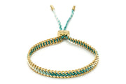 BOHO BETTY TURQUOISE GOLD BRAIDED BRACELET